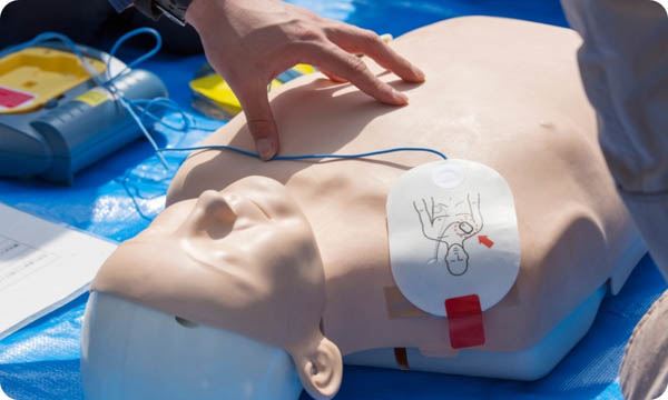 CPR and AED training session