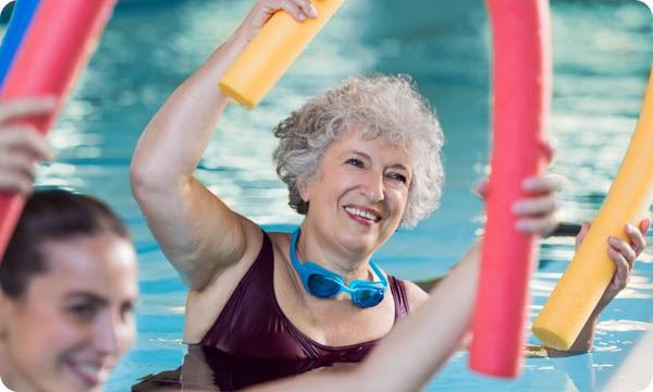 Senior Woman Doing Aqua Aerobic
